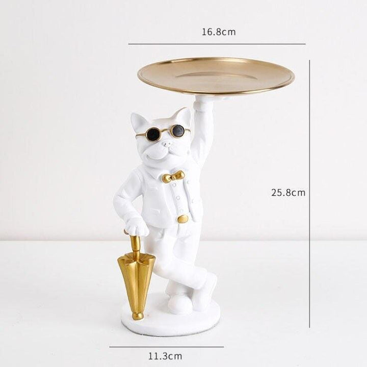 Vide Poche Design Bouledogue | Rainbow - Designix Vide poche Blanc
