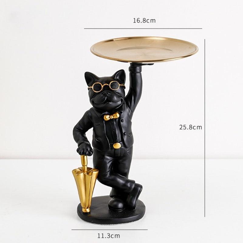 Vide Poche Design Bouledogue | Rainbow - Designix Vide poche Noir