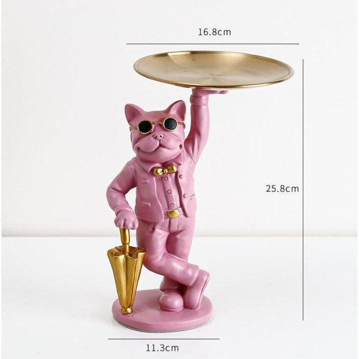 Vide Poche Design Bouledogue | Rainbow - Designix Vide poche Rose