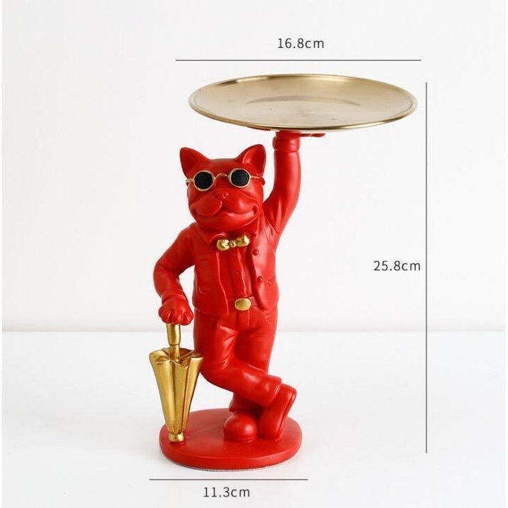 Vide Poche Design Bouledogue | Rainbow - Designix Vide poche Rouge