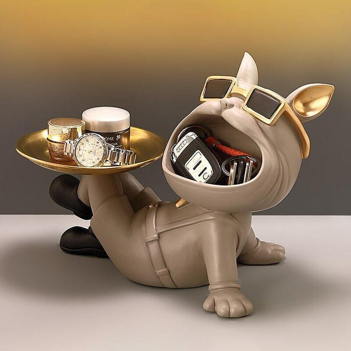 Vide Poche Design Bouledogue | Sassy - Designix Vide poche Noir