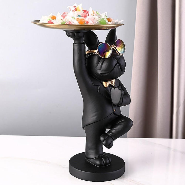 Vide Poche Design Bouledogue | Snuggles - Designix Vide poche Noir
