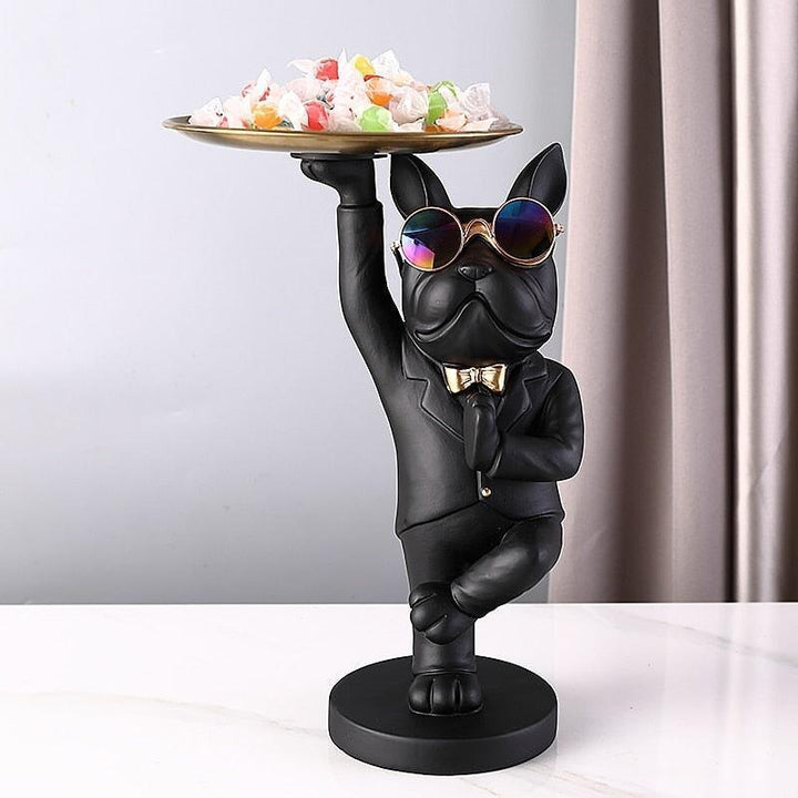 Vide Poche Design Bouledogue | Snuggles - Designix Vide poche Noir