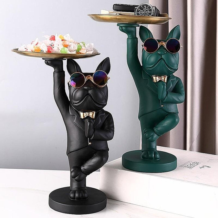 Vide Poche Design Bouledogue | Snuggles - Designix Vide poche Noir