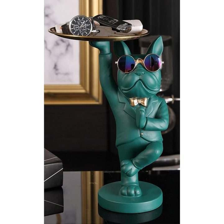 Vide Poche Design Bouledogue | Snuggles - Designix Vide poche Vert