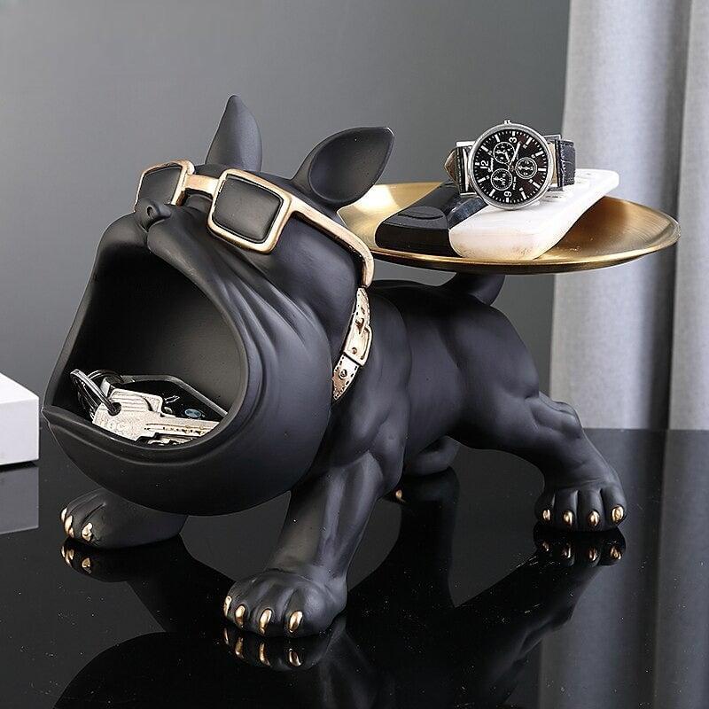 Vide Poche Design Bouledogue | Toto - Designix Vide poche Noir