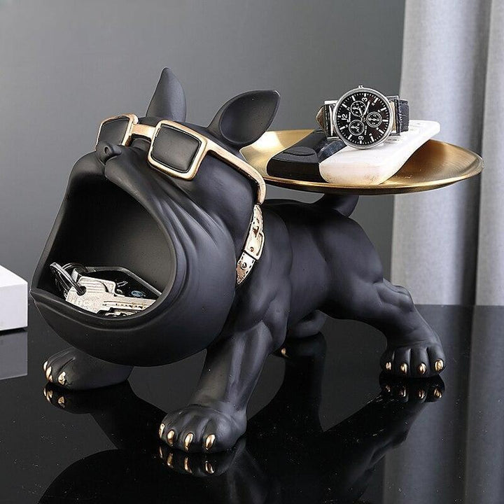 Vide Poche Design Bouledogue | Toto - Designix Vide poche Noir