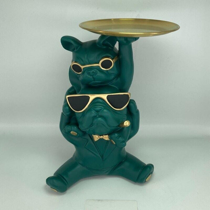 Vide Poche Design Bouledogue | Winston - Designix Vide poche Noir