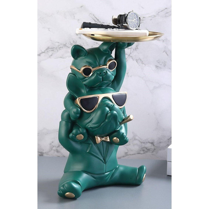 Vide Poche Design Bouledogue | Winston - Designix Vide poche Vert