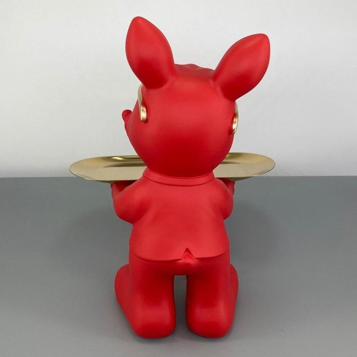 Vide Poche Design Bouledogue | Zeus - Designix Vide poche Rouge