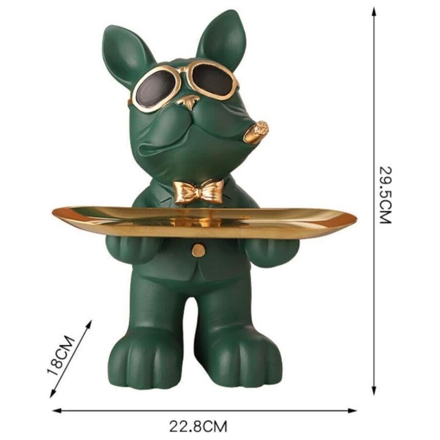 Vide Poche Design Bouledogue | Zeus - Designix Vide poche Vert