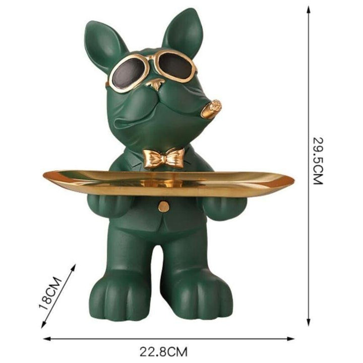Vide Poche Design Bouledogue | Zeus - Designix Vide poche Vert