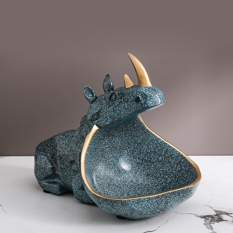 Vide Poche Design Rhinoceros | Bruno | Designix - Vide poche Noir   - https://designix.fr/