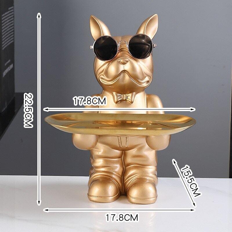 Vide Poche Design Bulldog | Boucle - Designix Vide poche Doré