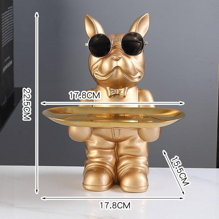 Vide Poche Design Bulldog | Boucle - Designix Vide poche Doré