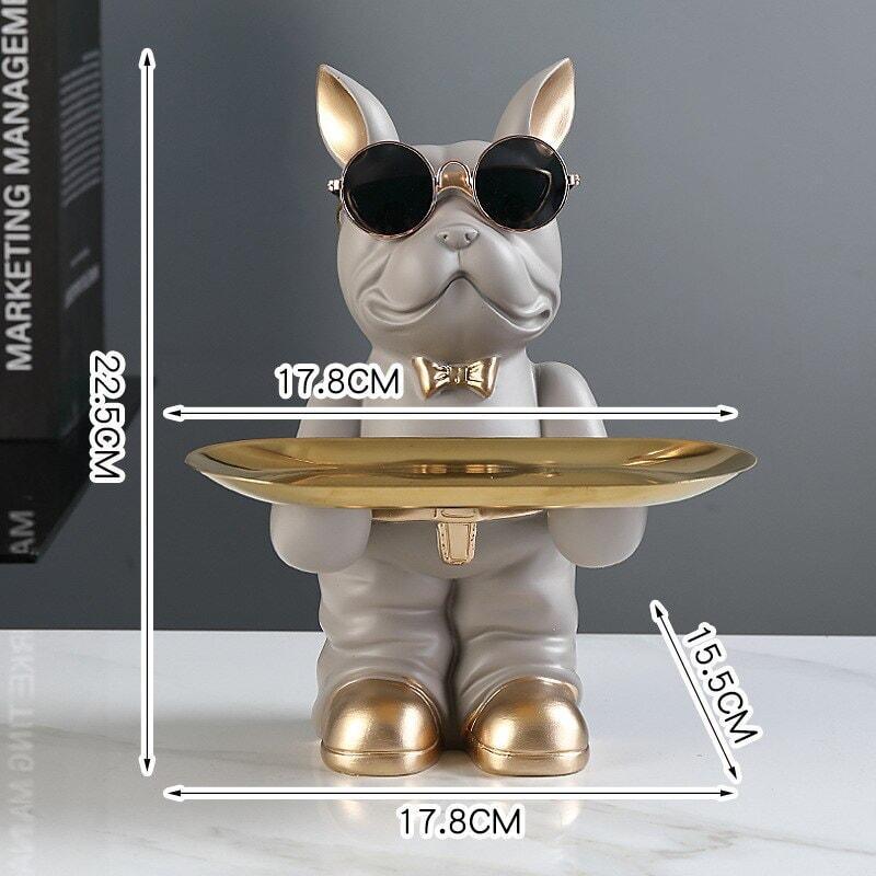 Vide Poche Design Bulldog | Boucle - Designix Vide poche Doré