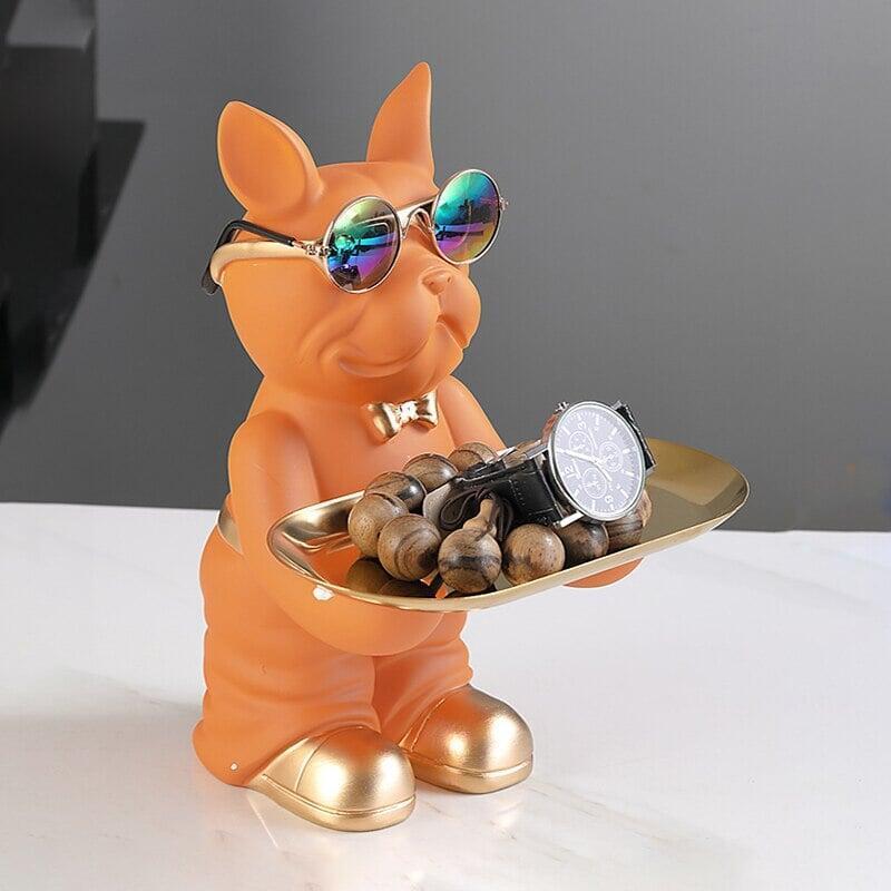 Vide Poche Design Bulldog | Boucle - Designix Vide poche Orange