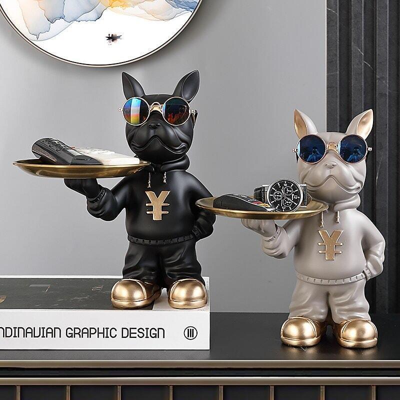 Vide Poche Design Bulldog | Captain - Designix Vide poche Noir