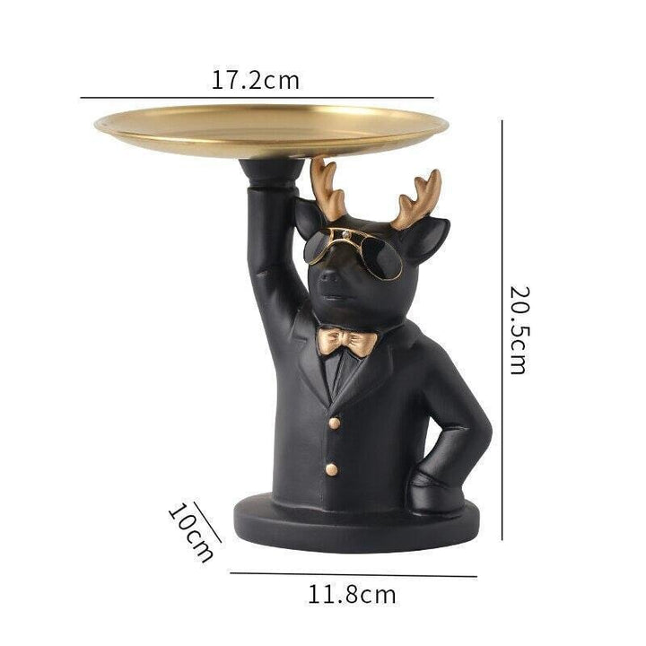 Vide Poche Design Cerf | Ginger - Designix Vide poche Noir
