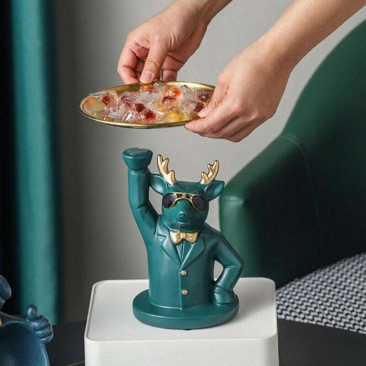 Vide Poche Design Cerf | Ginger - Designix Vide poche Noir