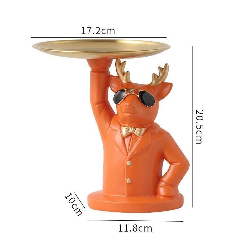 Vide Poche Design Cerf | Ginger - Designix Vide poche Orange