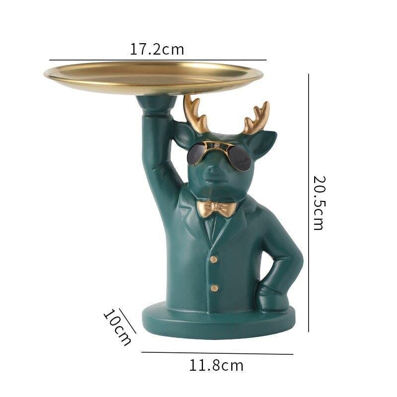Vide Poche Design Cerf | Ginger - Designix Vide poche Vert