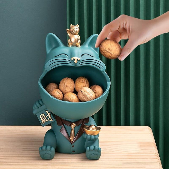 Vide Poche Design Chat | Midnight - Designix Vide poche Vert