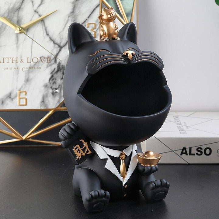 Vide Poche Design Chat | Midnight - Designix Vide poche Vert