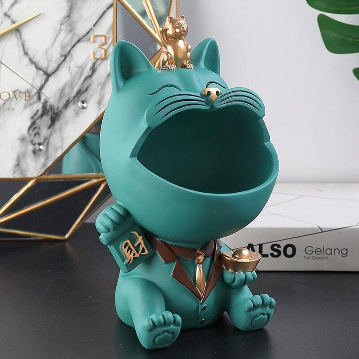 Vide Poche Design Chat | Midnight - Designix Vide poche Vert