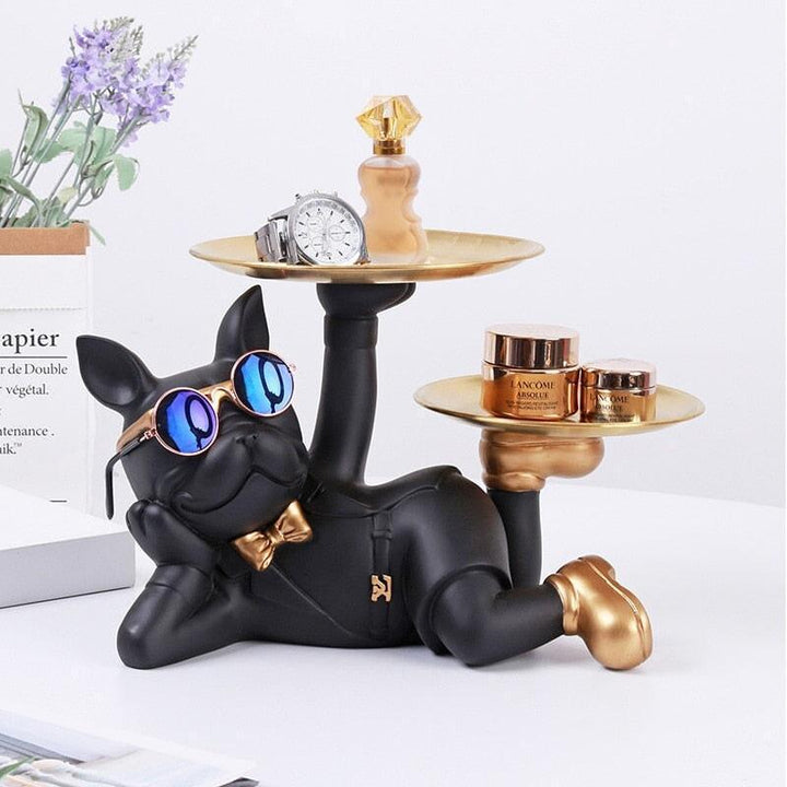 Vide Poche Design Bouledogue | Cheetah | Designix - Vide poche Noir - https://designix.fr/