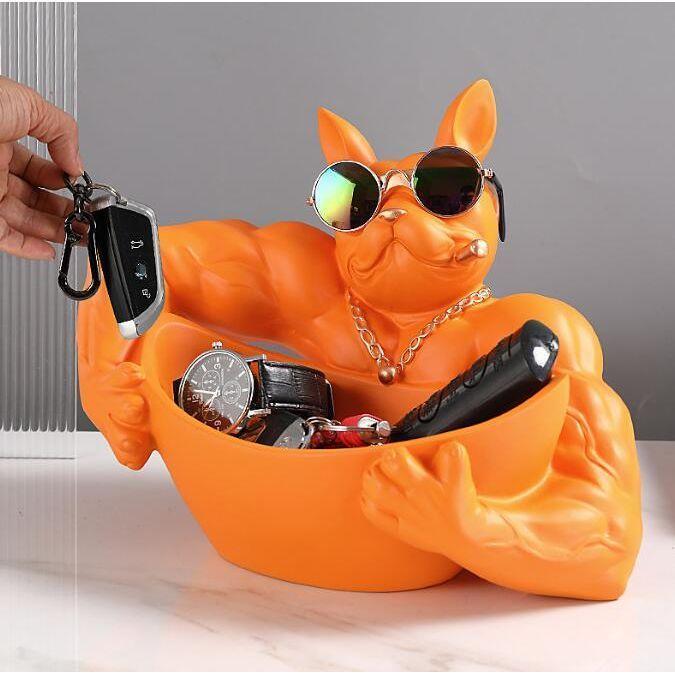 Vide Poche Design Bouledogue | Diesel | Designix - Vide poche Orange   - https://designix.fr/