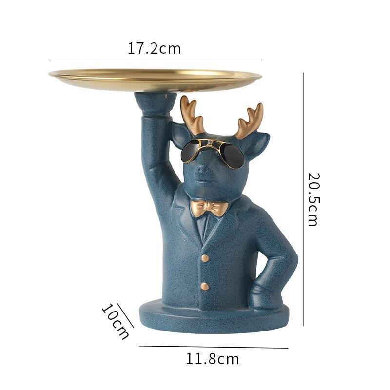 Vide Poche Design Cerf | Ginger | Designix - Vide poche Bleu - https://designix.fr/