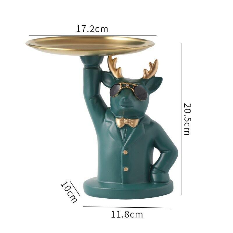 Vide Poche Design Cerf | Ginger | Designix - Vide poche Vert   - https://designix.fr/