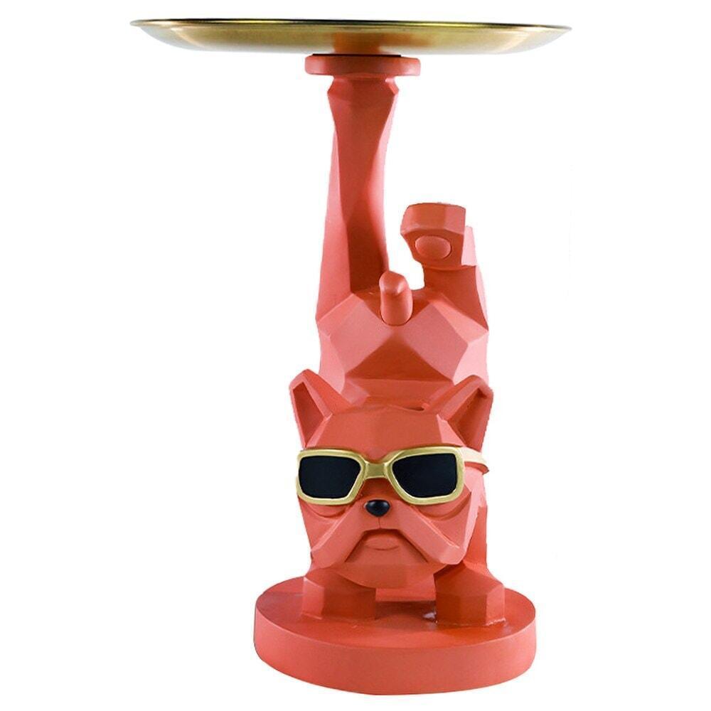 Vide Poche Design Bouledogue | Malicieux | Designix - Vide poche Rouge - https://designix.fr/