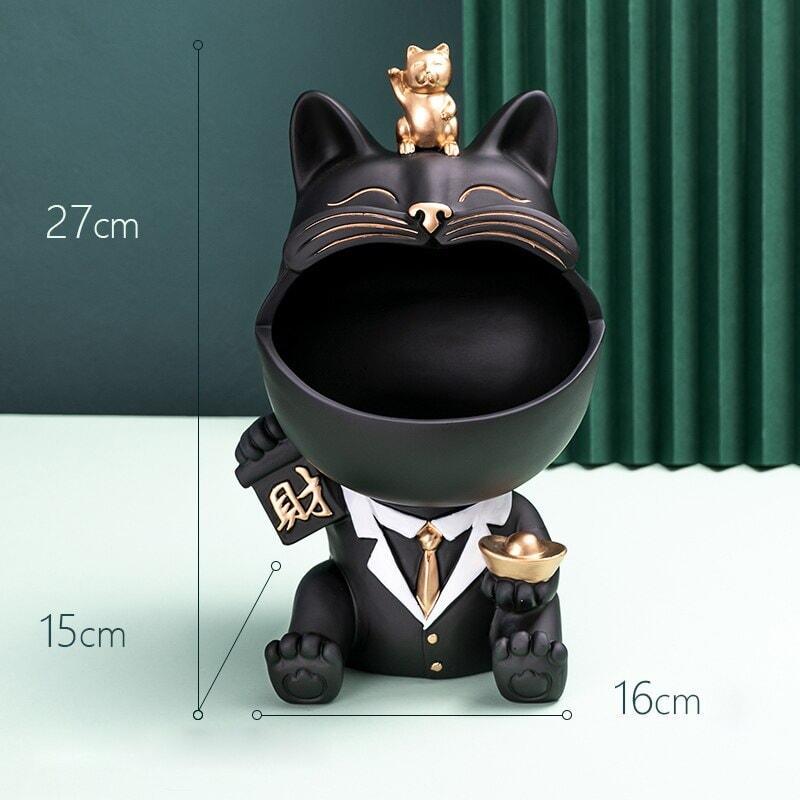 Vide Poche Design Chat | Midnight | Designix - Vide poche Noir   - https://designix.fr/