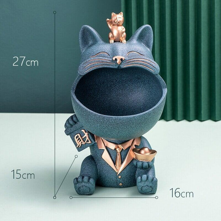 Vide Poche Design Chat | Midnight | Designix - Vide poche Bleu   - https://designix.fr/