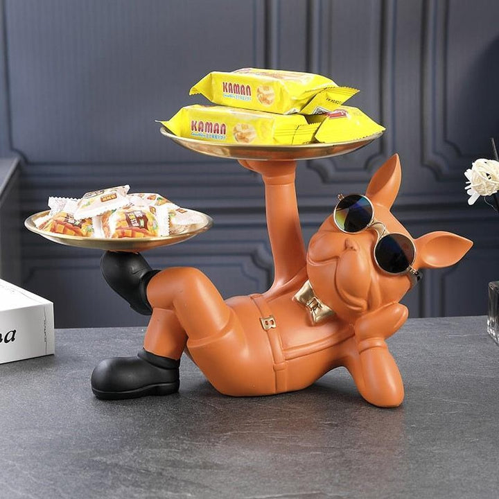 Vide Poche Design Bouledogue | Otis | Designix - Vide poche Orange   - https://designix.fr/