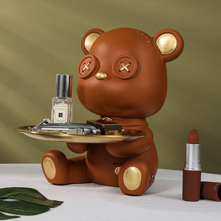 Vide Poche Design Ourson | Câlin - Designix Vide poche Marron