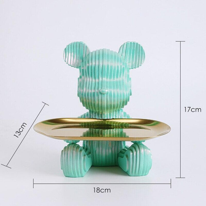 Vide Poche Design Ourson | Choupinou - Designix Vide poche Assis Vert foncé