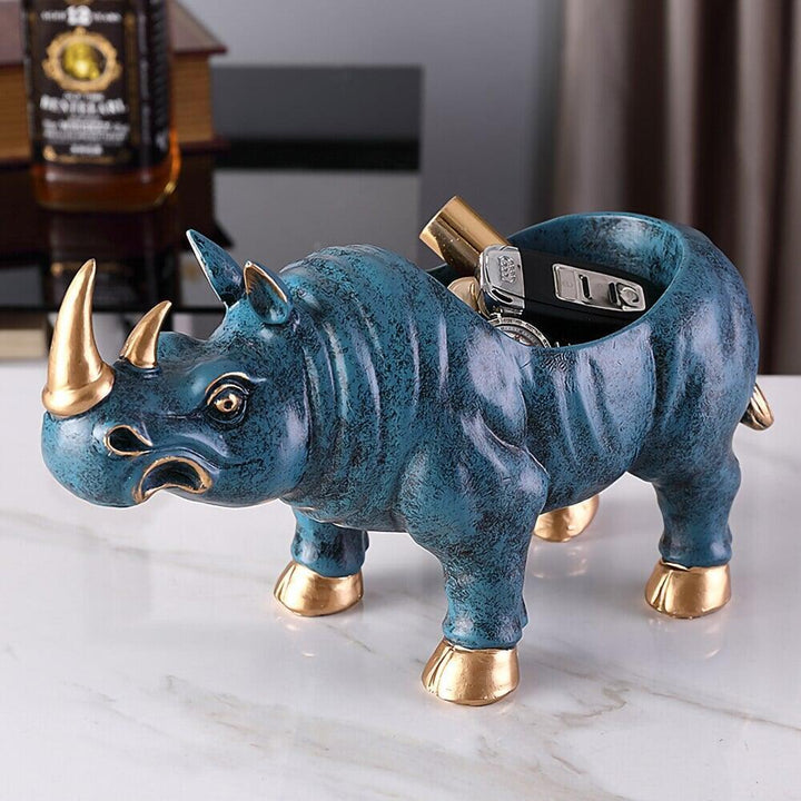 Vide Poche Design Rhinocéros | Sharky | Designix - Vide poche Bleu - https://designix.fr/