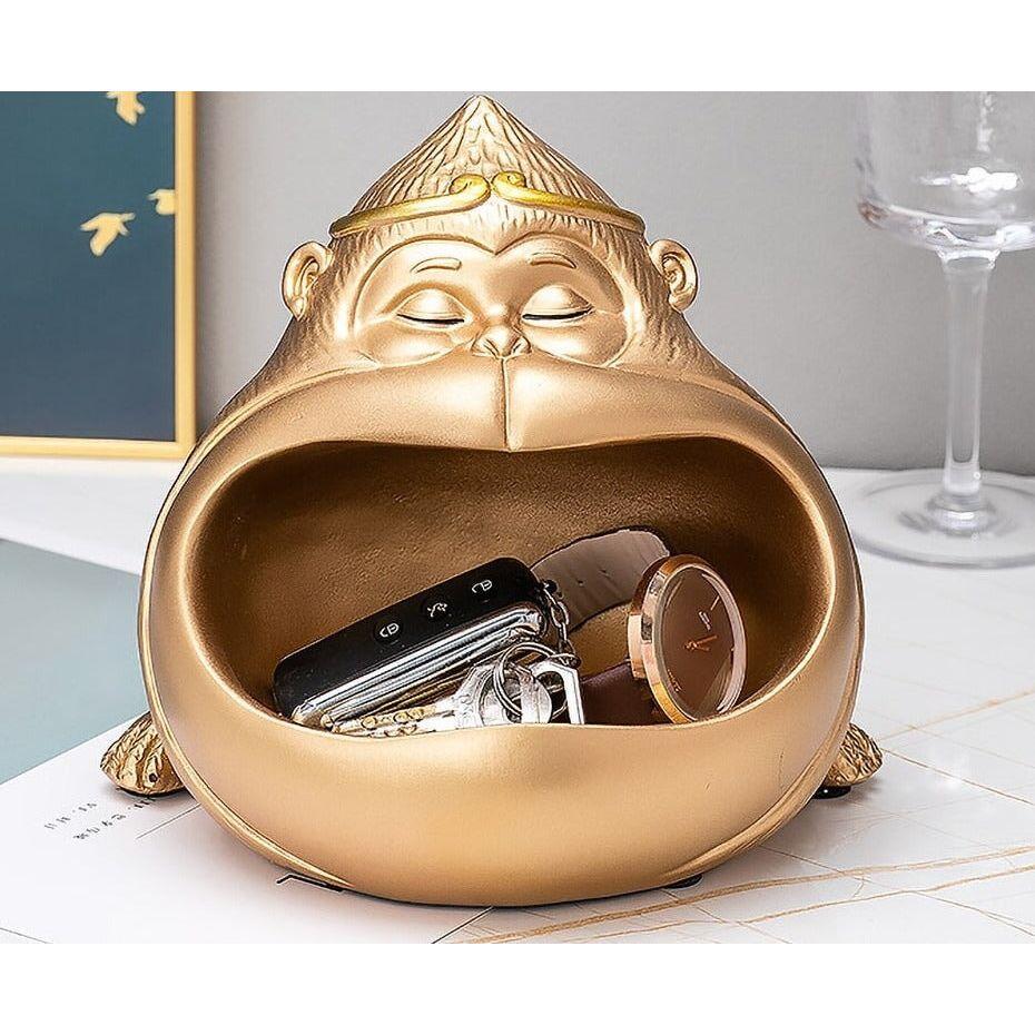 Vide Poche Design Singe | Bambou - Designix Vide poche Jaune