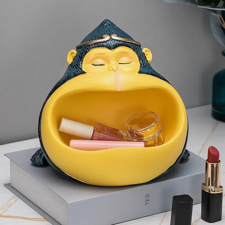 Vide Poche Design Singe | Bambou - Designix Vide poche Jaune