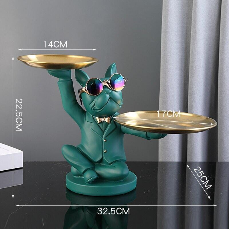 Vide Poche Design Bouledogue LED | Splash | Designix - Vide poche Vert - https://designix.fr/