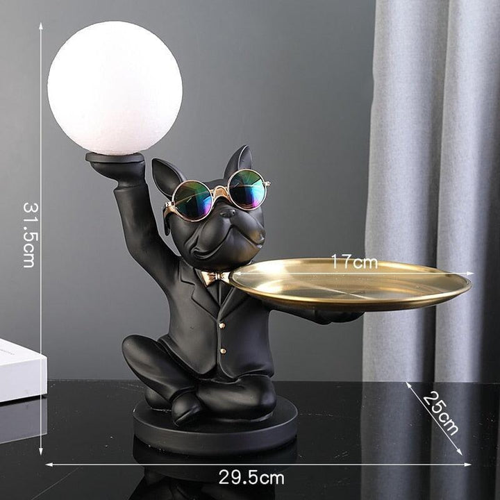 Vide Poche Design Bouledogue LED | Splash | Designix - Vide poche Noir LED - https://designix.fr/