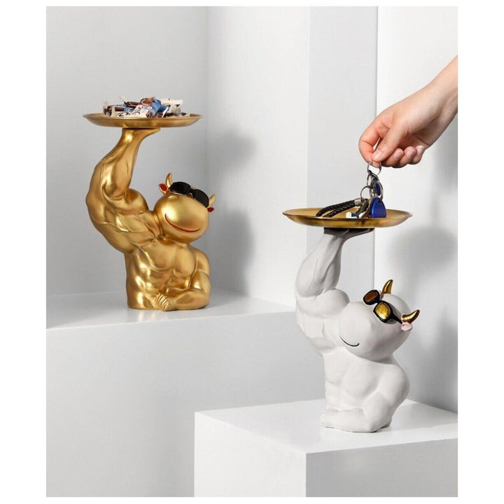 Vide Poche Design Taureau | Brutus - Designix Vide poche Doré