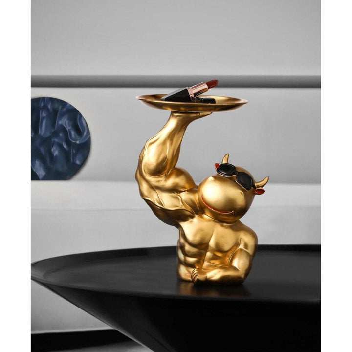 Vide Poche Design Taureau | Brutus - Designix Vide poche Doré