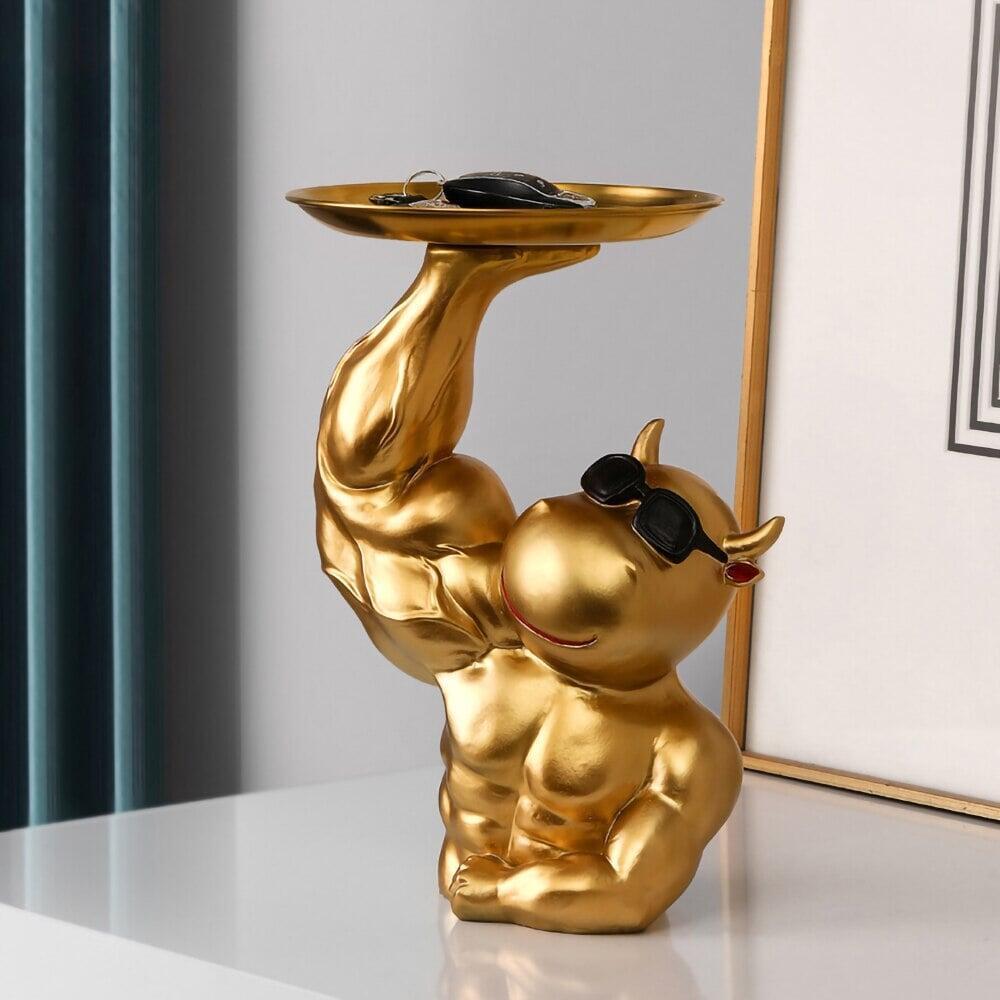 Vide Poche Design Taureau | Brutus - Designix Vide poche Doré