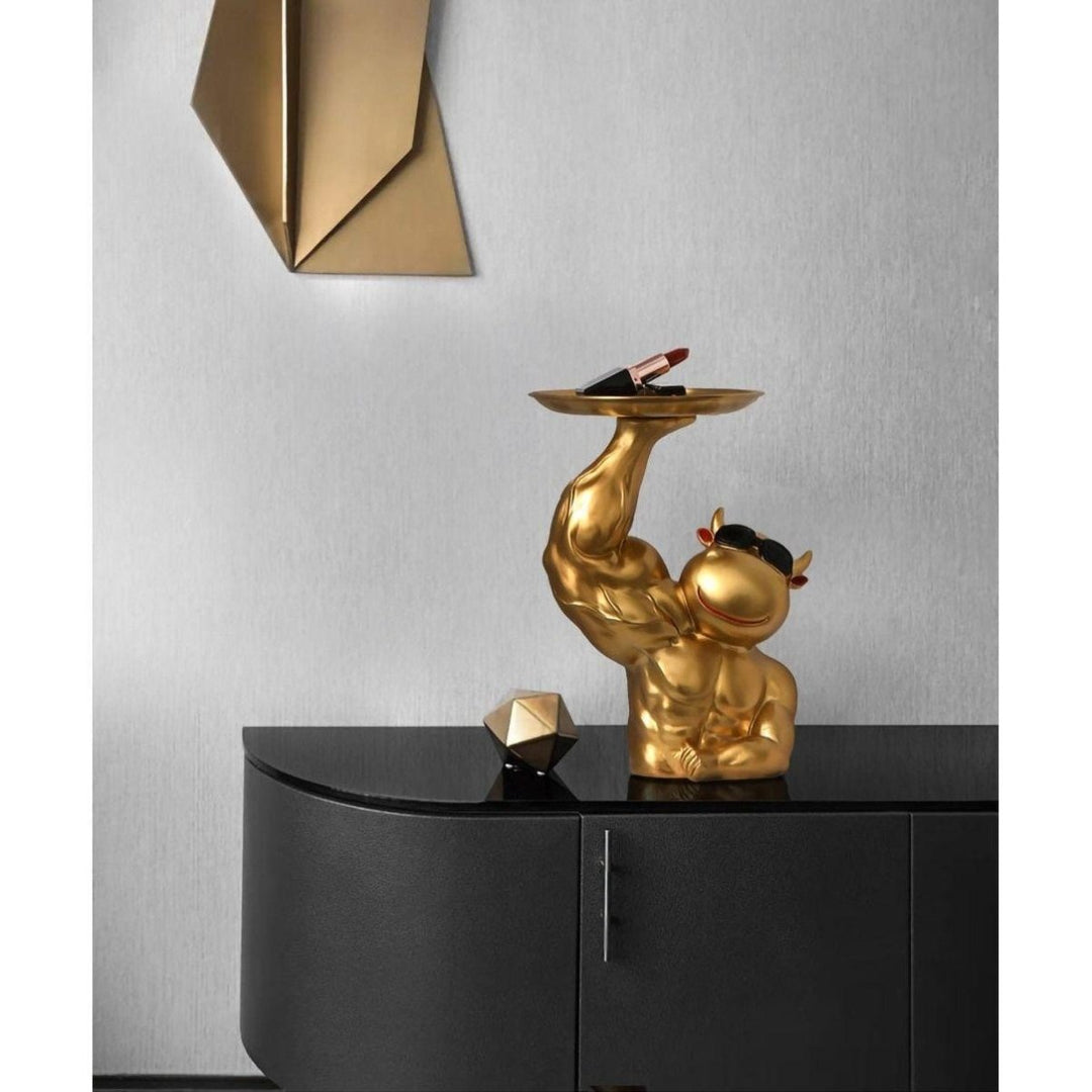 Vide Poche Design Taureau | Brutus - Designix Vide poche Doré