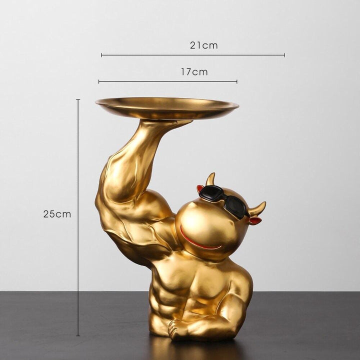 Vide Poche Design Taureau | Brutus - Designix Vide poche Doré