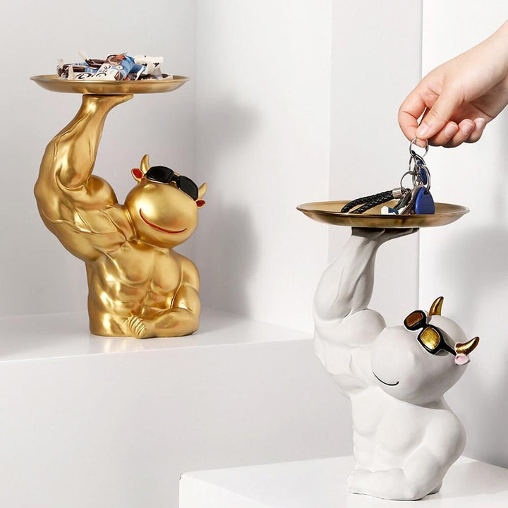 Vide Poche Design Taureau | Brutus - Designix Vide poche Doré